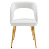 MODWAY Marciano Performance Velvet Dining Chair Gold White EEI-4680-GLD-WHI