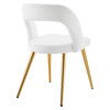 MODWAY Marciano Performance Velvet Dining Chair Gold White EEI-4680-GLD-WHI