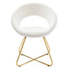 MODWAY Nouvelle Performance Velvet Dining Chair Set of 2 Gold White EEI-4681-GLD-WHI