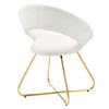 MODWAY Nouvelle Performance Velvet Dining Chair Set of 2 Gold White EEI-4681-GLD-WHI