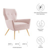 MODWAY Renata Button Tufted Performance Velvet Armchair Pink EEI-5020-PNK