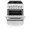 ZLINE 24" 2.8 cu. ft. Range with Gas Stove and Gas Oven in Stainless Steel with Brass Burners (RG-BR-24)