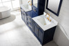 Design Element Milano 84" Double Sink Bathroom Vanity Modular Set in Blue ML-84MC-BLU