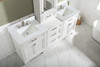 Design Element Milano 84" Double Sink Bathroom Vanity Modular Set in White ML-84MC-WT