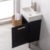 Design Element Stella 16.5" Single Sink Vanity In Black