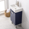 Design Element Stella 16.5" Single Sink Vanity In Blue