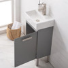 Design Element Stella 16.5" Single Sink Vanity In Gray