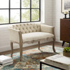 Modway Crown Vintage French Upholstered Settee Loveseat EEI-4003-BEI Beige