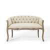 Modway Crown Vintage French Upholstered Settee Loveseat EEI-4003-BEI Beige