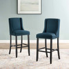 Modway Baron Bar Stool Upholstered Fabric Set of 2 EEI-4018-AZU Azure