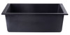 ALFI brand AB2420UM-BLA Black 24" Undermount Single Bowl Granite Composite Kitchen Sink