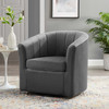 Modway Prospect Performance Velvet Swivel Armchair EEI-4139-CHA Charcoal