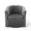 Modway Prospect Performance Velvet Swivel Armchair EEI-4139-CHA Charcoal