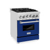 ZLINE 24" 2.8 cu. ft. Range with Gas Stove and Gas Oven in Stainless Steel and Blue Gloss Door (RG-BG-24)