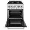 ZLINE 24" 2.8 cu. ft. Range with Gas Stove and Gas Oven in DuraSnow® Stainless Steel and Black Matte Door (RGS-BLM-24)