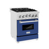 ZLINE 24" 2.8 cu. ft. Range with Gas Stove and Gas Oven in DuraSnow® Stainless Steel and Blue Matte Door (RGS-BM-24)