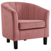 Modway Prospect Channel Tufted Performance Velvet Armchair Set of 2 EEI-4150-DUS Dusty Rose