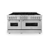 ZLINE 60" Professional Dual Fuel Range in Stainless Steel (RA60)