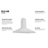 ZLINE 48 in. Wall Mount Range Hood in Stainless Steel (KL3-48)