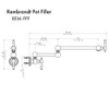 ZLINE Rembrandt Pot Filler in Polished Gold (REM-FPF-PG)