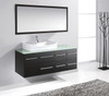 Virtu USA MS-430-G-ES Ceanna 53.5" Single Bath Vanity in Espresso with Green Glass Top and Square Sink