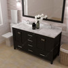 Virtu USA GD-50060-CMSQ-ES-002 Caroline Avenue 60" Bath Vanity in Espresso with Cultured Marble Quartz Top