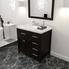Virtu USA MS-2136R-CMRO-ES-001 Caroline Parkway 36" Bath Vanity in Espresso with Cultured Marble Quartz Top