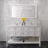 Virtu USA ED-30060-CMRO-WH-NM Winterfell 60" Bath Vanity in White with Cultured Marble Quartz Top and Sinks