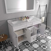 Virtu USA ED-25060-CMSQ-WH-NM Talisa 60" Double Bath Vanity in White with Cultured Marble Quartz Top and Sinks