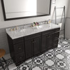 Virtu USA ED-25072-CMRO-ES Talisa 72" Bath Vanity in Espresso with Cultured Marble Quartz Top and Sinks