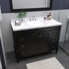 Virtu USA ES-40048-CMRO-ES-NM Tiffany 48" Bath Vanity in Espresso with Cultured Marble Quartz Top and Sink