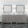 Virtu USA MD-2193-CMRO-CG Caroline Parkway 93" Bath Vanity in Gray with Cultured Marble Quartz Top