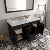 Virtu USA ED-25060-CMSQ-ES-NM Talisa 60" Bath Vanity in Espresso with Cultured Marble Quartz Top and Sinks