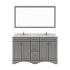 Virtu USA ED-25060-CMSQ-GR Talisa 60" Double Bath Vanity in Gray with Cultured Marble Quartz Top and Sinks