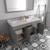 Virtu USA ED-25060-CMSQ-GR-001 Talisa 60" Double Bath Vanity in Gray with Cultured Marble Quartz Top and Sinks