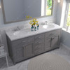 Virtu USA MD-2072-CMRO-CG-002 Caroline 72" Bath Vanity in Cashmere Gray with Cultured Marble Quartz Top