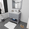 Virtu USA MS-2236-CMRO-GR-001 Caroline Estate 36" Bath Vanity in Gray with Cultured Marble Quartz Top and Sink