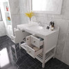 Virtu USA ES-30048-CMRO-WH-001 Winterfell 48" Bath Vanity in White with Cultured Marble Quartz Top and Sink