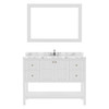 Virtu USA ES-30048-CMRO-WH-002 Winterfell 48" Bath Vanity in White with Cultured Marble Quartz Top and Sink