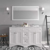 Virtu USA ED-25060-CMSQ-WH-001 Talisa 60" Double Bath Vanity in White with Cultured Marble Quartz Top and Sinks