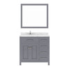 Virtu USA MS-2136R-CMSQ-GR-001 Caroline Parkway 36" Bath Vanity in Gray with Cultured Marble Quartz Top