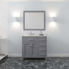 Virtu USA MS-2136R-CMSQ-GR-001 Caroline Parkway 36" Bath Vanity in Gray with Cultured Marble Quartz Top