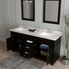 Virtu USA MD-2672-CMSQ-ES-001 Victoria 72" Bath Vanity in Espresso with Cultured Marble Quartz Top and Sinks