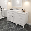 Virtu USA MS-2157L-CMRO-WH-001 Caroline Parkway 57" Bath Vanity in White with Cultured Marble Quartz Top
