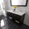 Virtu USA ED-30060-CMSQ-ES-001 Winterfell 60" Bath Vanity in Espresso with Cultured Marble Quartz Top and Sinks