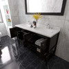 Virtu USA ED-30060-CMSQ-ES-002 Winterfell 60" Bath Vanity in Espresso with Cultured Marble Quartz Top and Sinks