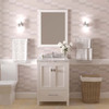 Virtu USA GS-50024-CMSQ-WH-NM Caroline Avenue 24" Bath Vanity in White with Cultured Marble Quartz Top