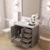 Virtu USA GS-50036-CMRO-CG Caroline Avenue 36" Bath Vanity in Cashmere Gray with Cultured Marble Quartz Top