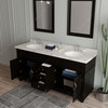 Virtu USA MD-2672-CMRO-ES-001 Victoria 72" Bath Vanity in Espresso with Cultured Marble Quartz Top and Sinks