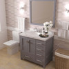 Virtu USA GS-50036-CMRO-GR-NM Caroline Avenue 36" Bath Vanity in Gray with Cultured Marble Quartz Top and Sink